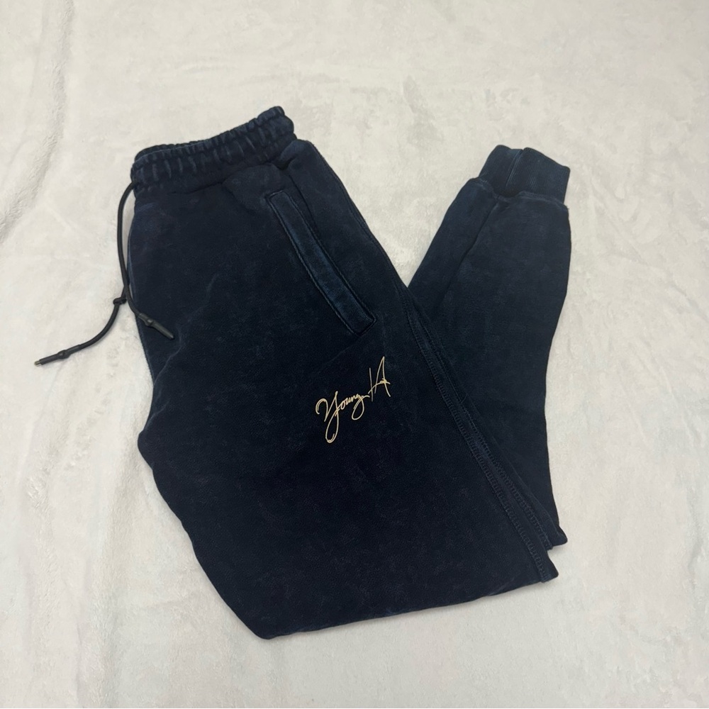 YoungLA Black/Blue tint Joggers